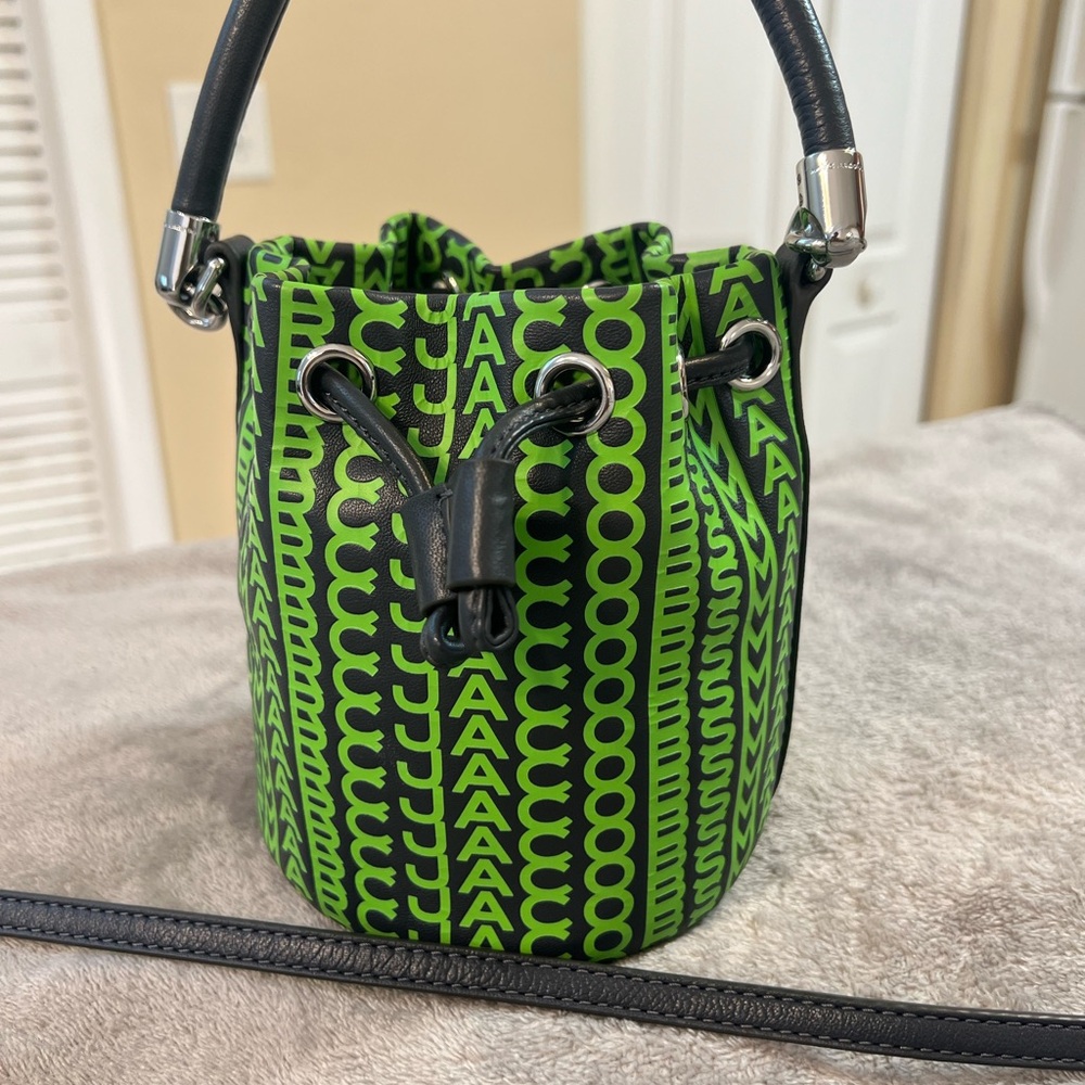 Marc Jacob’s monogram leather mini bucket bag